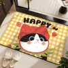 Alfombrilla de Piso de Diatomeas con Gato Lindo para Baño, Alfombrilla Secadora Antideslizante Absorbente de Agua, Alfombrilla para Pies de Baño de Secado Rápido, Disponible al por Mayor