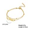 Anklet Boho Símbolo Infinito Mais Vendido Aço Inoxidável Corrente de Contas Dupla Camada Anklet de Praia Acessórios de Moda Feminina