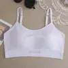 Tecido delicado, sutiã de corpo macio e bonito com alças largas, estilo casual, sutiã modelador versátil sem costura, sem alças e sem aro