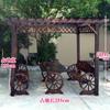 Estante para uvas de madera anticorrosiva para exterior, patio, cenador de ocio, jardín exterior, enrejado para plantas trepadoras, estante para flores, pabellón antiguo de madera maciza