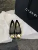 2026 Moda Nuevos Zapatos Planos de Ballet con un Lazo Estilo Chanel, Zapatos Bajos Individuales de Bloques de Color Estilo Hada