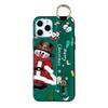Adecuado para funda de teléfono móvil Apple 16 13Pro Max Reno Navideño Estampado Estéreo Soporte de Pulsera Funda de Teléfono Móvil Xr