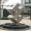 Escultura de Fonte de Água em Aço Inoxidável, Design Artístico de Formato Único, Especializada para Projetos de Paisagismo de Jardim, Venda Direta do Fabricante, Tridimensional