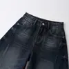 Jeans feminino de cintura alta e perna larga, foto real, novo estilo popular de outono 2026, calças bonitas, calças retas largas