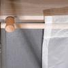 Varilla Telescópica de Madera Maciza Sin Taladrar Cortina para Ventana Pequeña Cortina de Ducha Mini Cortina de Puerta Cortinero Medio Barra para Toallas Pequeña Ultra Fina