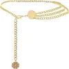 Cadena de cintura con patrón vintage versátil para moda de mujer europea y americana, cinturón accesorio para vestido y traje de mujer, estilo bohemio
