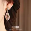 Brincos de Vidro Vintage com Studs de Diamante Redondos em Prata, Brincos de Luxo Leve de Alta Qualidade, Acessórios de Orelha Femininos Estilosos e Modernos