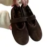 Versão em Couro Macio~ Design Estiloso com Lã Adicionada, Sola Macia Confortável, Sapatos Mary Jane Baixos de Uma Tira para Mulheres, Sapatilhas Fashion e Quentes