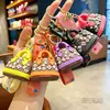 Llavero de Burro de Dibujos Animados Transfronterizo Lindo Estilo Girly Bolso Pequeño Estilo Chanel Llavero de Coche Colgante Figura Regalo
