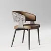 Cadeira de Jantar Minimalista Italiana Preta Luxo Leve Moderna Designer Encosto Hotel de Luxo Casa Ilha Poltrona