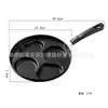 Olla para Freír Huevos de Cuatro Agujeros para Exteriores Artefacto para Hacer Tamales de Gallina Ponedora Máquina Casera para Hamburguesas de Huevo Molde Piedra Maifan Antiadherente Olla de Hierro