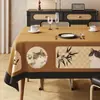 Mantel de Dibujos Animados Divertido Impermeable y a Prueba de Aceite 2025 Lujo Ligero Atmósfera de Alta Gama Rectangular sin Lavado Protector de Mesa