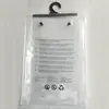Bolsa de Empaque para Ropa de PP con Gancho Película Plástica Transparente Bolsa con Logo Impreso Percha Ropa