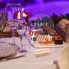Cartão de mesa de casamento acrílico transparente DIY Hexagonal Retangular Circular Especial em forma de Cartão de Número de Mesa de Jantar