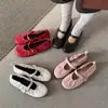 ¡Directo de fábrica! Zapatos nuevos de verano 2026, zapatos planos de piel de oveja suave con tira enrollable, mocasines estilo ballet para mujer