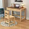 Escrivaninha de madeira maciça para apartamentos pequenos, com gavetas de armazenamento, adequada para quarto e escritório, mesa de computador para estudantes, penteadeira para meninas
