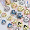 Colgante Creativo de Corazón con Zirconia de Goteo de Aceite Colgante de Aleación Material para Collar Pulsera Pendientes Accesorios de Ropa Hechos a Mano DIY
