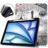 Adequado para 2024 Apple iPadAir11 Capa Protetora Dobrável Pintada Slot para Caneta TPU Air6 Capa Protetora Plana 11 Polegadas