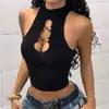Comercio Exterior Ropa Interior Erótica Europea y Americana Malla Sexy Malla de Pescado Body Negro Malla Hueca Ropa Ajustada Top Chaleco