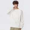 Nueva Camiseta de Algodón Elástico Cómodo para Hombre Otoño 2026, Camiseta Básica de Manga Larga con Cuello Redondo para Hombre, Sudadera de Color Sólido, Conjunto Casual para Deportes al Aire Libre