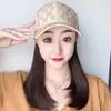 Nueva Gorra de Béisbol Pato con Peluca para Cabello Medio-Largo, Permanente Integrada, Gorra Pato con Hebilla Interior Mediana, Gorra de Peluca de Cabello Sintético