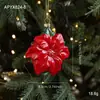 Novo Pingente de Plástico Cartoon Pintado de Vermelho e Branco Papai Noel Árvore de Natal Decoração Suspensa Suprimentos para Decoração de Atmosfera
