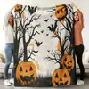 Manta de Franela de Monstruo de Halloween de Dibujos Animados 2026 Modelo Nuevo Manta para Siesta de Oficina en Todas las Estaciones Manta de Aire Acondicionado