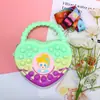 Bolsa de Silicona al por Mayor Bolso Cruzado para Niñas Almacenamiento Billetera para Monedas Alivio del Estrés Infantil Bolsa Tote de Hombro con Burbujas Bolsa de Almacenamiento Regalo