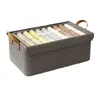 Caja de Almacenamiento de Ropa con Marco de Acero y Tapa Plegable para el Hogar, a Prueba de Polvo y Humedad, Cesta para Guardar Pantalones
