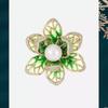 Broche de flores de mel de esmalte vintage elegante das mulheres elegante corsage pérola requintado anti-exposição acessórios