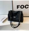 Bolso Tote de Gran Capacidad para Mujer 2024 Nuevo Estilo Coreano Combinable con Todo Bolso de Hombro de Cadena Texturizada Retro Bolso Cruzado