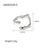 Anillo Europeo y Americano Silencioso de Acero Inoxidable Color Acero Anillo de Apertura Exagerada Anillo de Sentido Avanzado Joyería de Mano de Acero de Titanio Anillos Transfronterizos