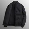Chaqueta de Algodón para Hombre con Cuello de Béisbol, Acolchado de Diamantes Rellena de Plumón, Cuello y Puños de Canalé, Multicolor, Abrigo Cálido para el Viaje Diario