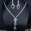 Artículos de Venta Caliente Transfronterizos Europeos y Americanos: Conjunto de Joyería Gota de Agua Verde Esmeralda, Collar de Joyería de Alta Gama, Pendientes de Cristal, Accesorios