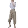22628 Damei Ai Yuan 2025 Novo Branco Redutor de Idade Top Moda Calças Casuais Calças Largas Cropped Feminino Tendência