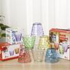 Nuevo Juego de Seis Vasos de Gota de Lluvia Coloridos Juego de Vasos de Cristal Regalo Publicitario Promocional con Logo