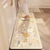 Alfombrilla de Piso de Tierra de Diatomeas Estilo Americano de Gama Alta Retro para Cocina, Alfombrilla Antideslizante Absorbente de Agua de Secado Rápido para el Hogar, Alfombra Resistente al Desgaste y a la Suciedad