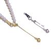 Accesorios de bricolaje: collar de perlas de plata de ley 925, pulsera con hebilla, cadena con cola de amor, hebilla ajustable, cadena de extensión.