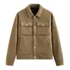 Chaqueta de Hombre Primavera y Otoño Casual Versátil Solapa Corta Chaqueta de Cuero para Hombre Dropshipping Casual Nueva Chaqueta Superior con Solapa