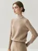 Novedad Otoño/Invierno 2026: Cuello de Perlas Hecho a Mano Suave Cachemir para Bebé Camiseta Base de Punto Cuello Redondo para Mujer