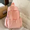 Mochila leve de nylon para homens e mulheres, mochila casual simples de viagem com fechamento por cordão de grande capacidade, nova mochila escolar para estudantes e commuters