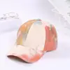 Celebridad de Internet Estilo Coreano Tie-Dye Tela Completa Estampada Gorra de Béisbol Cola de Caballo Fija Transpirable Sombrero para el Sol Gorra de Ala Larga