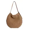 Bolso de Moda de Gran Capacidad para Mujer 2026 Nuevo Estilo Bolso de Hombro Tejido a Mano de Paja para el Trabajo, Vacaciones en la Costa y Uso en la Playa