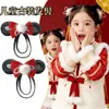 Fabricante de Pelucas Infantiles para Disfraces Tradicionales Chinos, Extensiones de Cabello con Pinza de Lazo para Mujer, Peinado Versátil Hanfu para Año Nuevo con Trenzas Pequeñas