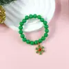 Comercio Exterior Europeo y Americano Set de Pulseras Navideñas Letras de Perlas Papá Noel Copo de Nieve Reno Pulsera Elástica Regalo