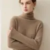 2026 Nuevo Modelo Suéter de Cachemir 100% Puro de Alta Gama para Mujer con Cuello Alto, Suéter de Invierno de Capa Base Tejido