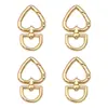 2 Llaveros de Aleación Corazón de Melocotón Accesorios DIY Hebillas para Joyería Hebillas para Bolsos Llaveros con Anilla de Resorte Llaveros al por Mayor Hebillas para Equipaje