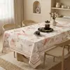 Toalha de mesa ins suave estilo francês, à prova d'água e de óleo, jogo americano sem lavagem, nova mesa de centro vintage de luxo leve de alta qualidade