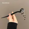 Pasador de Madera Nuevo Estilo Chino Pasador de Pelo Estilo Antiguo Pasador de Pelo para Mujer Alta Calidad Sentido de Suzuki Orquídea Estilo Nacional Combinación Falda de Cara de Caballo Pelo Pasador de Pelo