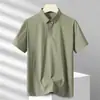 Secado rápido/Sin costurasCamisa polo sin costuras para parejas jóvenes y de mediana edad, alta elasticidad, resistente a las arrugas, camiseta de manga corta, nuevo modelo de verano 2026